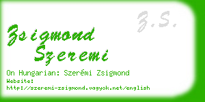 zsigmond szeremi business card